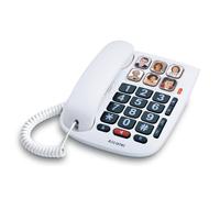 ALCATEL TMAX 10+ Teléfono con Cable para Personas Mayores - Teclas Grandes - Audio Boost - Teclas con Fotos - Manos Libres - Indicador Luminoso de Llamada - Timbre Fuerte - Compatible con audífonos