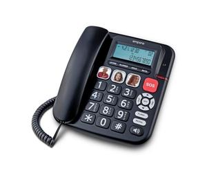 Teléfono analógico Emporia KFT20 Identificador de llamadas Negro