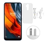 Teléfono Android premium con triple cámara trasera, modo de belleza con IA, carga rápida, desbloqueo facial, compatible con redes 5G y parte