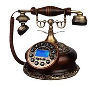 Teléfono Antiguo, Teléfono Retro clásico, teléfono con Cable con botón pulsador de Estilo Vintage, teléfono Fijo de Escritorio Antiguo