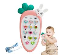 Teléfono Celular de bebé | Lindo Juguete de teléfono Celular de Zanahoria con luz respiratoria, Varios Sonidos Musicales | Los niños juegan y aprenden teléfono Falso +