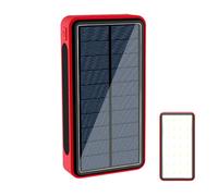 Teléfono Celular Del Cargador Solar - Banco De Energía De Alta Capacidad 20000mAh, 4 Soporte De Dispositivo Salida USB | Copia de seguridad De Batería Compacta Para Camping, Viaje