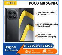 Teléfono Celular POCO M8 5G NFC, 8GB 512GB, Procesador Snapdragon 6 Gen 3, Cámara de 50MP, Batería de 5520mAh, Pantalla AMOLED de 6.77" Plata