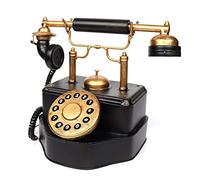 Teléfono clásico retro con pulsador, modelo creativo de teléfono de marcación retro, estatua de resina, decoración de ventana de cafetería y bar, modelo para decoración de escritorio del hogar.