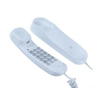 Teléfono compacto montado en la pared con teclado iluminado, mejorando la experiencia de comunicación en el hogar (blanco)