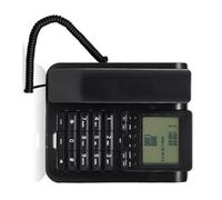 Teléfono con altavoz habilitado para teléfono con cable con reloj despertador de 16 tonos de llamada y función DNDs para el hogar, entorno empresarial, teléfono fijo de una sola línea con historial de