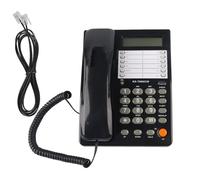 Teléfono con Cable con Contestador Automático, Compre un Teléfono Fijo con una Mesa de Pared de Cable Elástica Teléfono DTMF/FSK para la Oficina del Hotel Doméstico