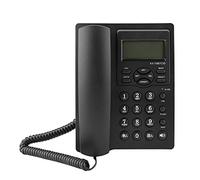 Teléfono con Cable LCD, Sistemas KX-T887 DTMF/FSK Teléfono de línea Fija Teclas XL Audio con identificador de Llamadas/Mantenimiento de Llamadas para la Escuela de Oficina en casa, Negro