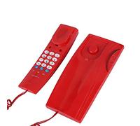 Teléfono con Cable Rojo, VBESTLIFE Teléfono Fijo de Pared con Llamadas entrantes Luz indicadora Pausa de Soporte Silencio para Hotel de Oficina en casa
