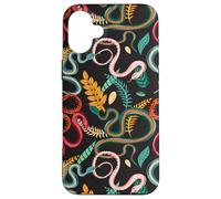 Teléfono con patrón de Serpiente Floral exótico Carcasa para iPhone 16 Plus