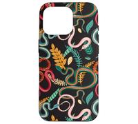 Teléfono con patrón de Serpiente Floral exótico Carcasa para iPhone 16 Pro