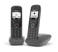 TELEFONO CORDLESS GIGASET AS490 DUO NERO (L36852-H2810-K133)