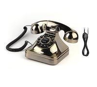 Teléfono de Bronce Antiguo, teléfono Fijo Antiguo, teléfono de Escritorio con Cable, Tienda de números de Soporte, marcación de Botones para la Oficina en casa de la Persona Que Llama