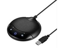 Teléfono de conferencia portátil Micrófono condensador omnidireccional de 360° con función de silencio y control de volumen Cancelación de ruido Plug and Play compatible con operativo Windows for comp