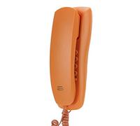 Teléfono de Escritorio, Keenso Teléfono Fijo con Cable Naranja para Personas Mayores o con Movilidad Limitada, Diseño Simple para Hogar y Oficina