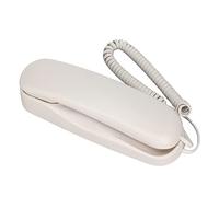 Teléfono de Pared Blanca Cableada Teléfono de Escritorio de Pared analógico pequeño, Adecuado para hogares de Edad Avanzada, teléfono Fijo de línea única sin Potencia de CA o (Blanco)