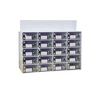 Teléfono de pared con bloqueo acrílico le Phone 6 rejillas para teléfono celular seguro ideal para oficinas y espacios públicos.