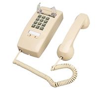 Teléfono de Pared con Cable Vintage, Teléfono de Pared Clásico Beige para Línea Fija con Control de Volumen y Tono de Llamada Mecánico de Metal de Doble Gong, Teléfono Retro