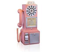 Teléfono de pared con esfera giratoria vintage, decoración retro para decoración de cabina de ventana de cafetería, bar