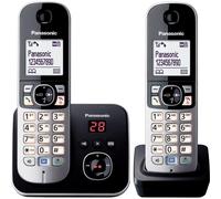 Teléfono DECT Panasonic KX-TG6822GB Negro/Plata 120 entradas Identificador de llamadas