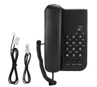 Teléfono del Hotel, teléfono inglés portátil del teléfono Fijo KX-T3026CID para el Ministerio del Interior del Hotel(Negro)
