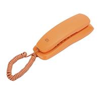 VBESTLIFE Teléfono Delgado portátil de Oficina en casa, teléfono de Escritorio con Cable de una Sola línea, Naranja, hogares, oficinas, Empresas, hoteles