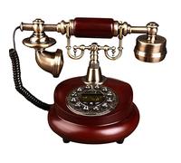 Teléfono Fijo Antiguo Europeo clásico Retro - Teléfono de pulsador - Teléfono Retro con Cable - Teléfono Decorativo Retro - Teléfono Fijo para casa y Oficina