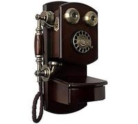 Teléfono Fijo con Cable Antiguo Montado En La Pared De Madera Creatividad Estilo Europeo Retro Giro Fijo Teléfono Residencial Retro Hotel Villa