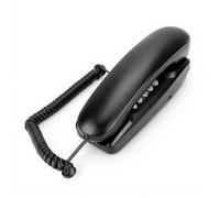 Teléfono Fijo con Cable, Mini Teléfono Alámbrico Montado en Pared o Escritorio, Extensión de Telefonía Fija sin Identificador de Llamadas, Aplicable para Casa Hogar Oficina Hotel Motel etc.(Negro)