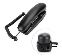 Teléfono Fijo con Cable, Mini Teléfono Alámbrico Montado en Pared o Escritorio, Extensión de Telefonía Fija sin Identificador de Llamadas, Aplicable para Casa Hogar Oficina Hotel Motel etc.(Negro)