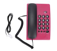 Teléfono fijo con cable, teléfono con función de flash, cerradura mecánica, carcasa de plástico ABS duradera, montaje en pared, ahorro de