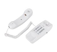 Teléfono Fijo con Cable, teléfono Fijo de Montaje en Pared, extensión sin identificador de Llamadas Teléfono residencial para hoteles Familiares(Blanco)