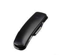 Teléfono fijo de diseño delgado, tono de llamada audible, indicador LED de llamada entrante, memoria para 13 números y rellamada, para montaje en escritorio o pared (negro)