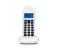 Teléfono Fijo Inalámbrico Motorola C1001CB+ Blanco con Bloque de Llamadas y Modo No Molestar Gris