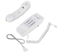 Teléfono Fijo KX-T628 de Línea Fija con Cable,Mini Telefono Alámbrico para Oficina/Casa/Hotel,en Escritorio o Pared,Identificador de Llamadas,Sistema Dual FSK/DTMF(Negro/Blanco/Rojo)(Blanco)
