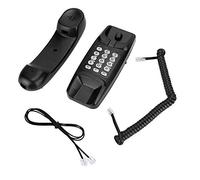 Teléfono Fijo KX-T628 de Línea Fija con Cable,Mini Telefono Alámbrico para Oficina/Casa/Hotel,en Escritorio o Pared,Identificador de Llamadas,Sistema Dual FSK/DTMF(Negro/Blanco/Rojo)(Negro)