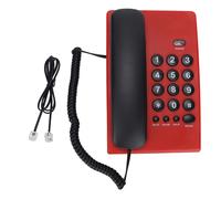 Teléfono fijo para personas mayores con memoria fotográfica de marcación y alertas intermitentes, teléfono con cable, altavoz y botones grandes,