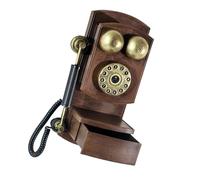 Teléfono fijo retro para montaje en pared con caja de almacenamiento, teléfono antiguo, diales, modelo de teléfono, cafetería, decoración del hogar, modelo creativo