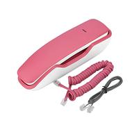 Teléfono fijo rosa, teléfono de pared con sonido claro, pausa, silencio, recordatorio con cable, color rosa, fijo con montaje en pared para función de cancelación de ruido en el hogar, se puede coloca