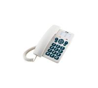 SPC Original - Teléfono Fijo sobremesa o Pared, con Teclas Grandes y fácil de Usar, 3 memorias directas, Volumen de Timbre Extra Alto, función de rellamada, Color Blanco