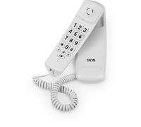 SPC Original Lite 2 - Teléfono Fijo sobremesa o Pared, Compacto y fácil de Usar, señal Luminosa, 10 memorias indirectas, Teclas Grandes, función rellamada - Blanco