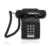 Teléfono Fijo Tradicional, Teléfono Retro con Cable con Volumen de Timbre Ajustable, Teléfono de Escritorio Clásico, Teléfono de Escritorio con Cable Vintage con Botón Grande,