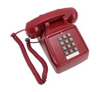 Teléfono Fijo Tradicional, Teléfono Retro con Cable con Volumen de Timbre Ajustable, Teléfono de Escritorio Clásico, Teléfono de Escritorio con Cable Vintage con Botón Grande,