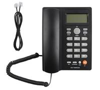 Teléfono, identificador de Llamadas, Llamadas Manos Libres, Sonido Claro, teléfono con Cable con reducción de Ruido, función de Silencio de marcación rápida para el hogar, (Negra)