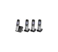 Teléfono inalámbrico con contestador PANASONIC KX-TG6824GB negro Quattro