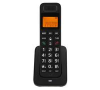 Teléfono inalámbrico con enchufe UE 400mAhx2, LCD de 3 líneas negro