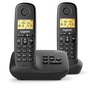 Teléfono Inalámbrico DECT Gigaset Basic 100A DUO Contestador Manos Libres Negro