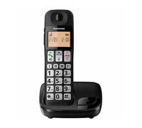 Teléfono inalámbrico dect panasonic kx-tge310sp negro - identificación llamadas- 50 memorias - botones grandes - compatible
