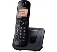 Panasonic KX-TGC210 Teléfono fijo inalámbrico, LCD, Identificador de llamadas, Agenda de 50 números, Tecla de navegación, Modo ECO, Reducción de ruido, Negro