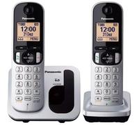 Teléfono inalámbrico digital Panasonic KXTGB212SPS Duo plata y negro
